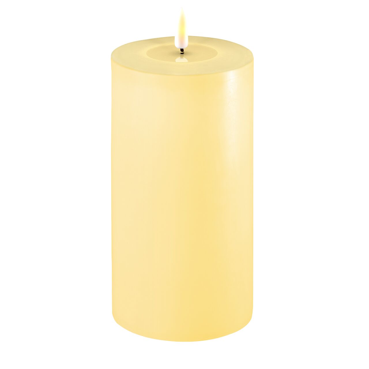 RF-0128 Stumpenkerze LED Hellgelb 10 x 20cm