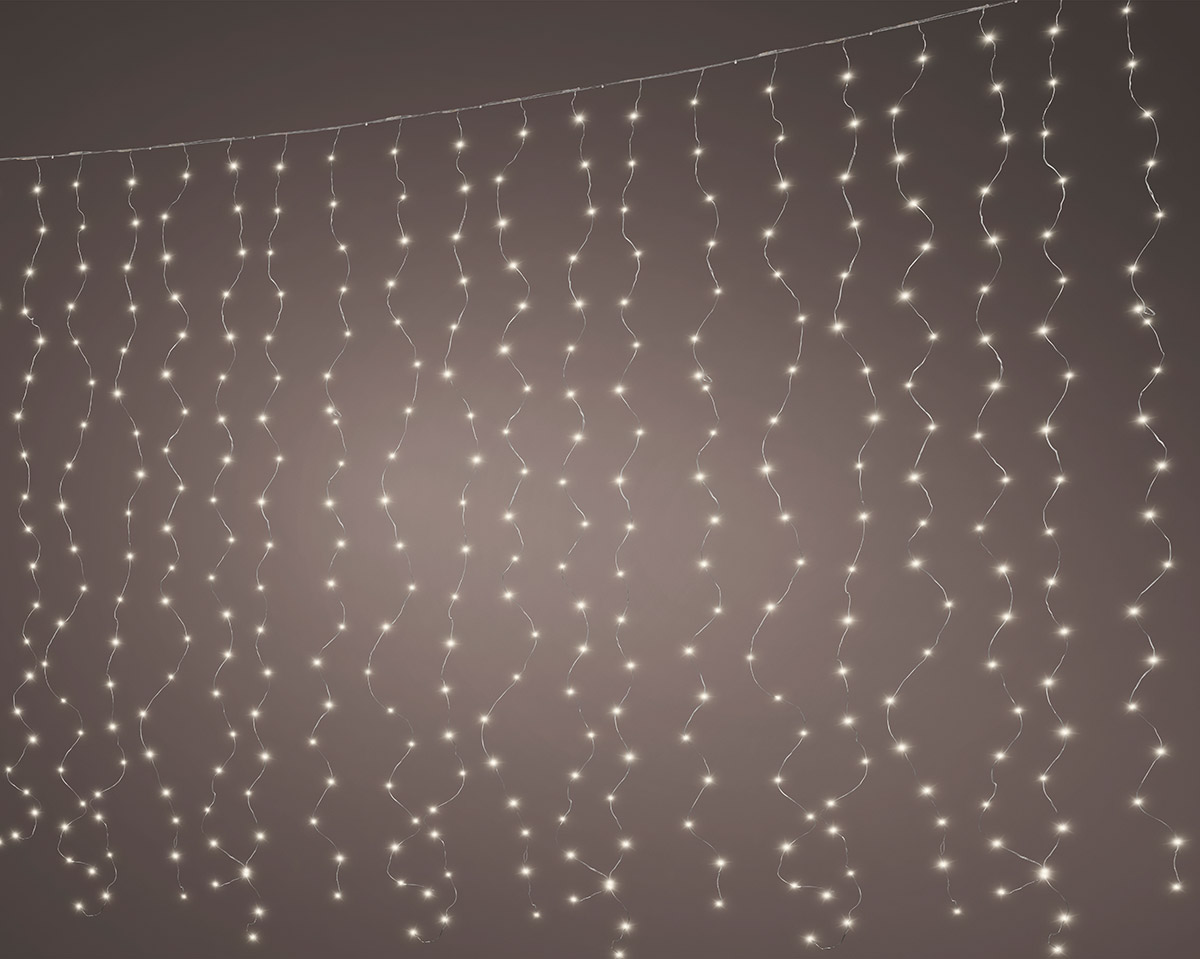 Lichterkette Micro silber 100 LEDs Lichterketten, Weihnachtsbeleuchtung, Girlande, String-Lichter, Warmweiß