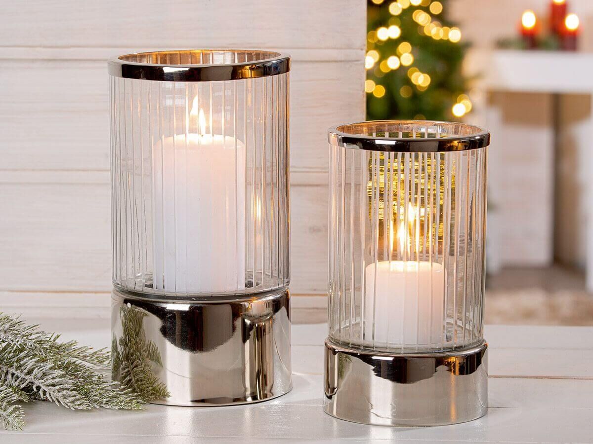 Windlicht Nova Glas/Aluminium 21cm Windlicht Nova Glas/Aluminium 21cm
