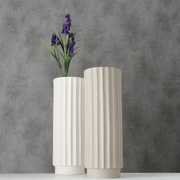 Vase Vianello Keramik hellgrau