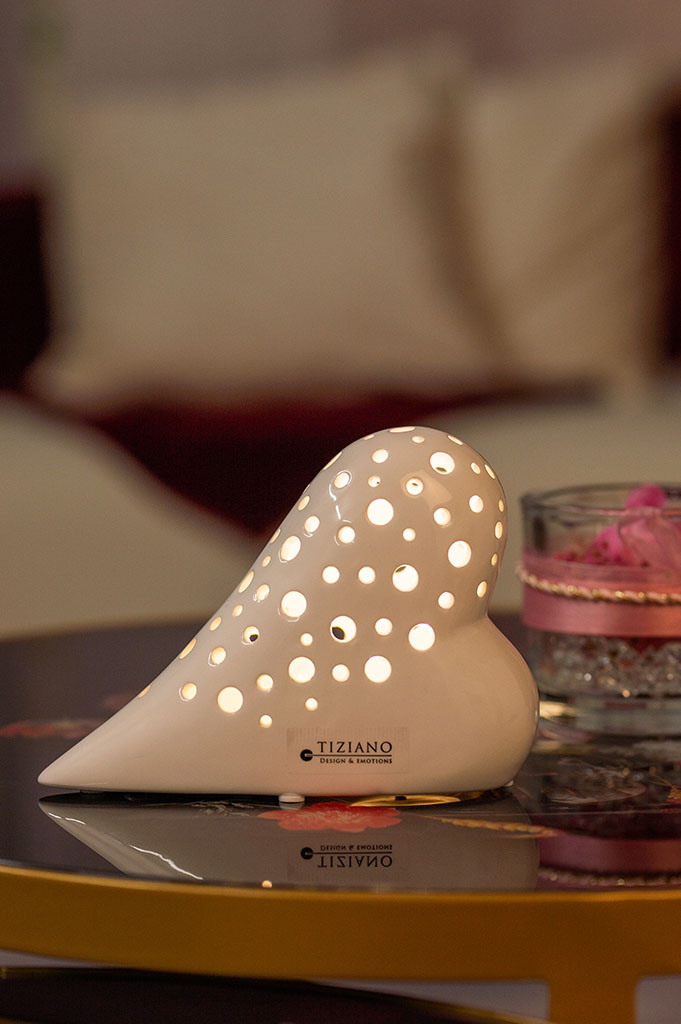 Herz Belvina 20cm LED creme