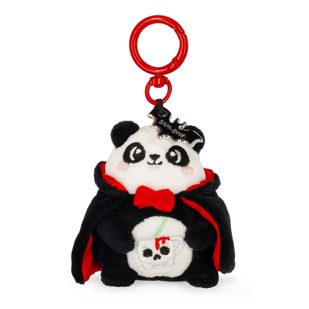Panda Schlüsselanhänger, Kuscheltier, Kapuzenscape, Kleines Plüschtier, Halloween Motiv