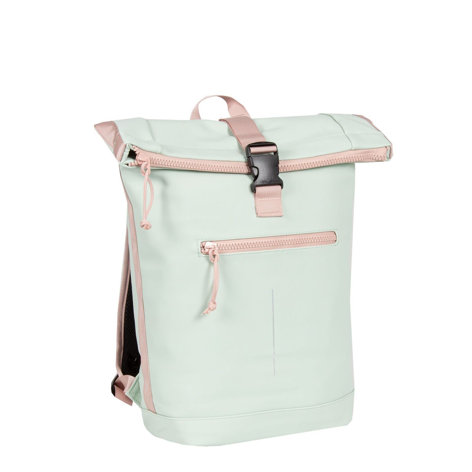 Tim - New York Rolltop Rucksack minzblau/hellrosa