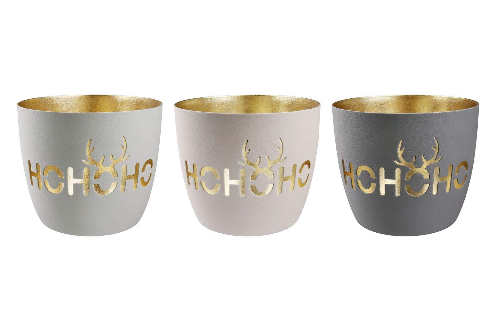 Windlicht HoHoHo Metall anthrazit 9cm Schale, Tasse, Töpferei
