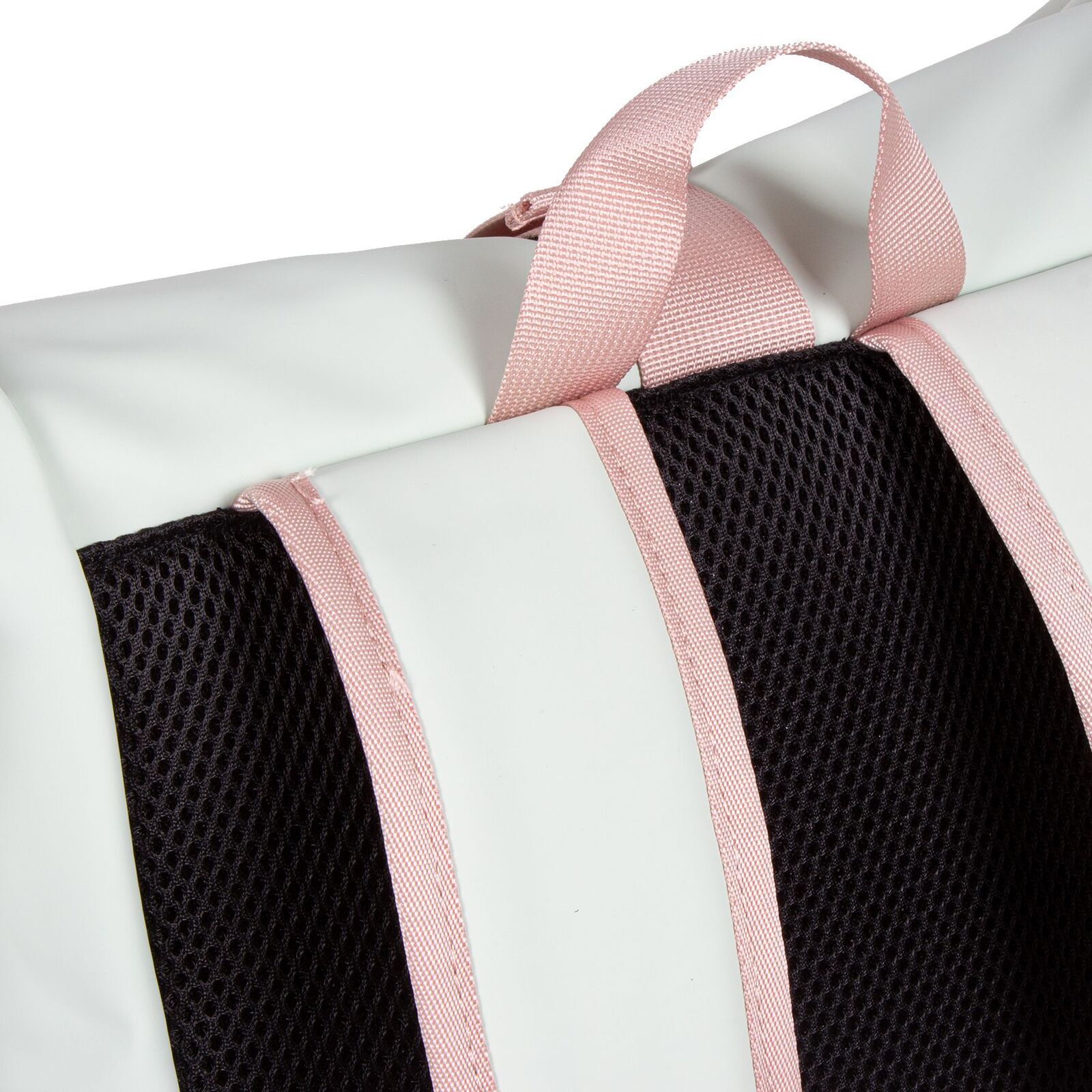 Tim - New York Rolltop Rucksack minzblau/hellrosa