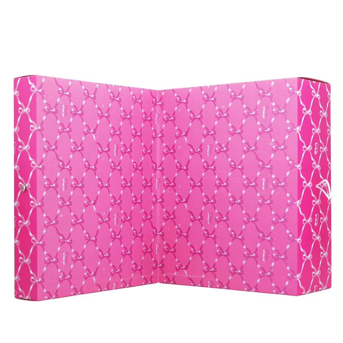 Barbie™ Adventskalender „Dreaming of a Pink Christmas“ pink, muster, schachtel, gefaltet, geschenk