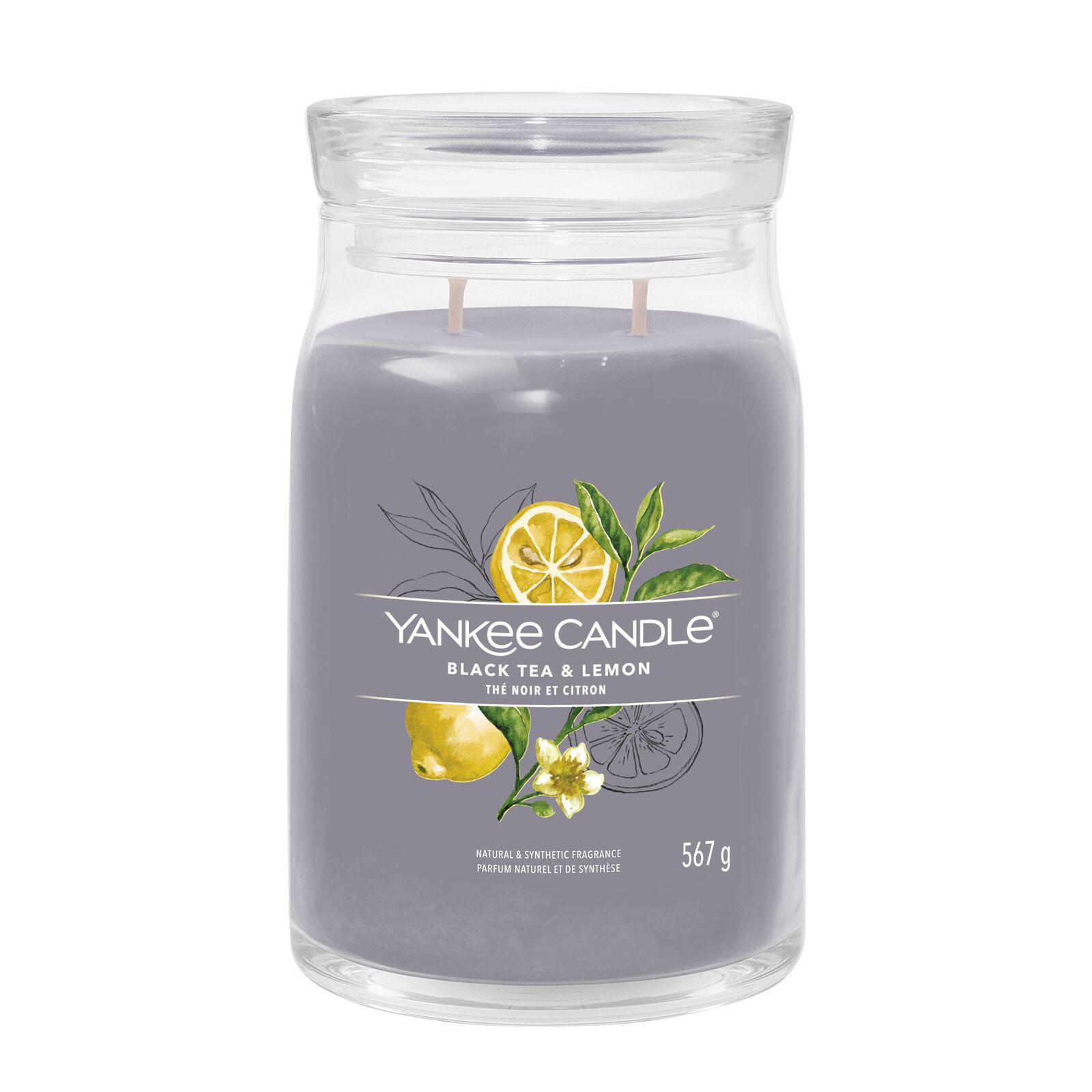 Black Tea & Lemon Signature Large Jar 567g 2-Docht