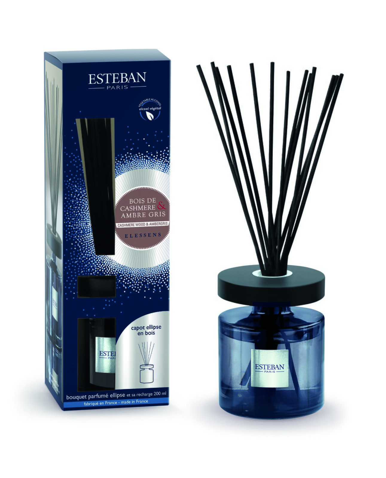 Kaschmirholz & graue Ambra Bukett Ellipse 150ml