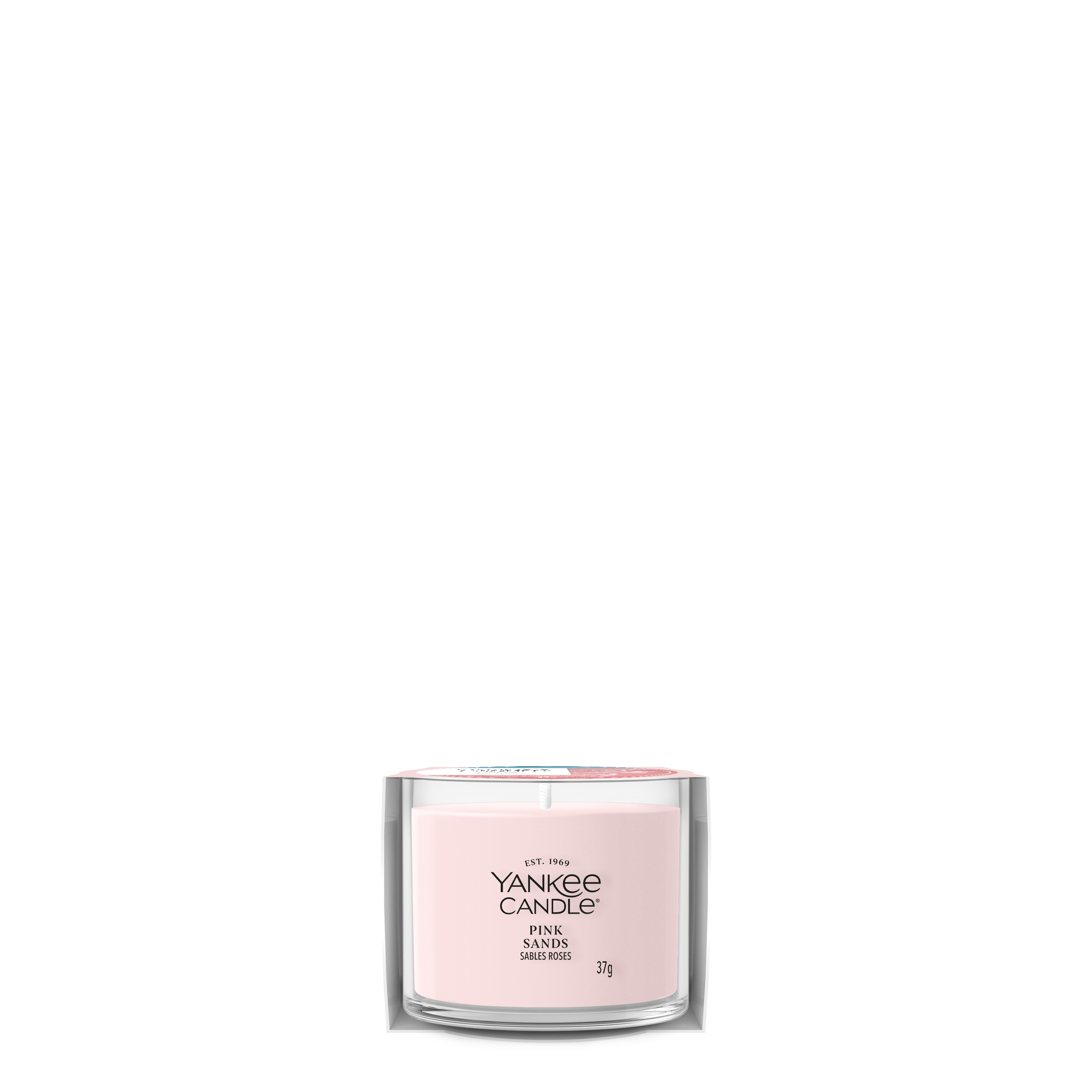 Pink Sands 37g Kuchenkerze, Rosa, Duftkerze, Glasbehälter, Yankee Candle