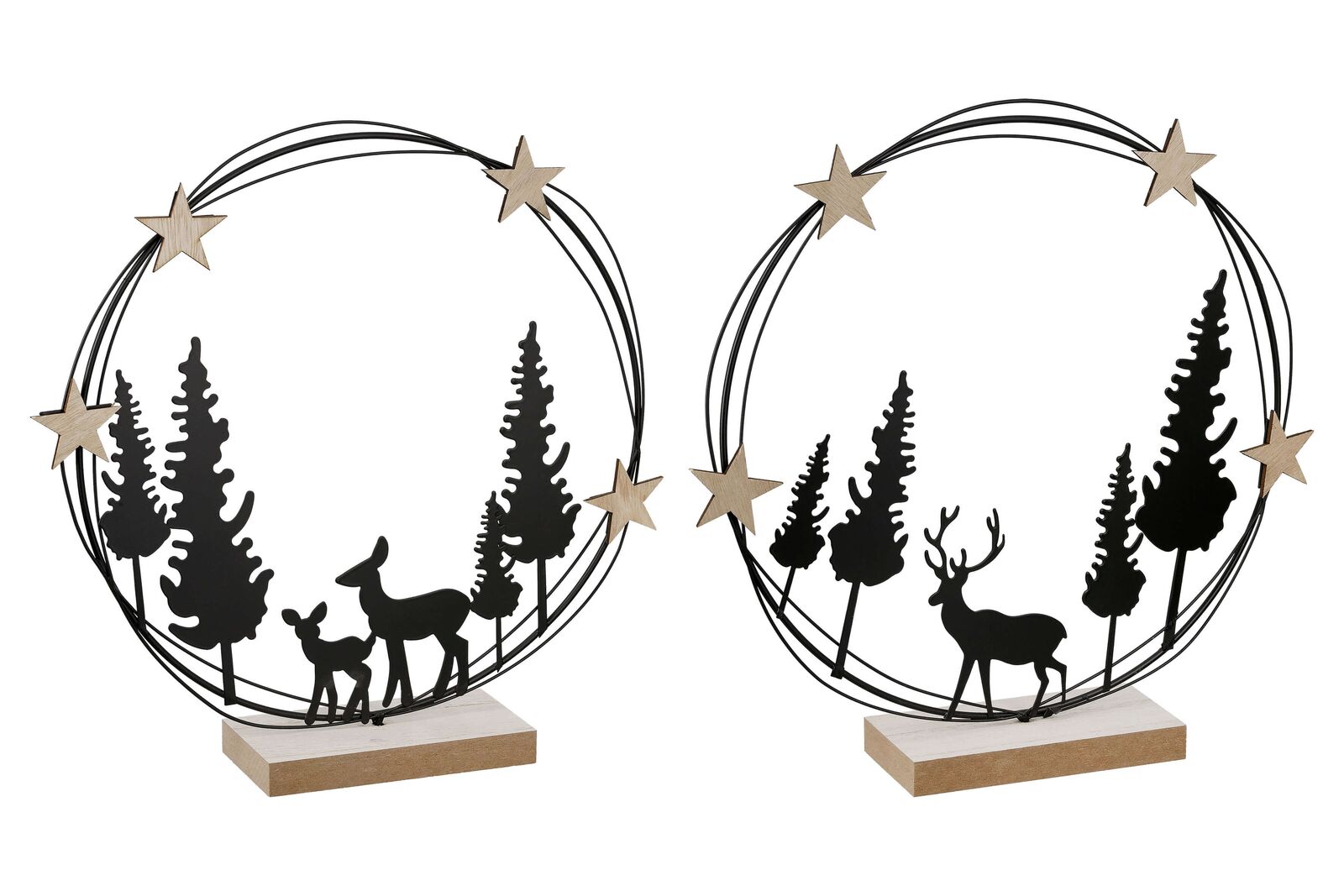 Deko Aufsteller Winterwald Reh schwarz 27cm Deko Aufsteller Winterwald Reh schwarz 27cm