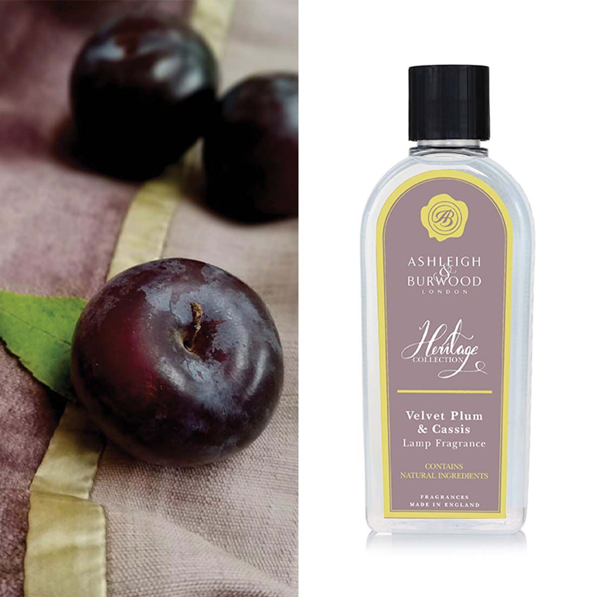Velvet Plum & Cassis 250ml Duftlampenöl Nachfüller Obst, Produzieren, Pflaume, Flasche, Parfüm
