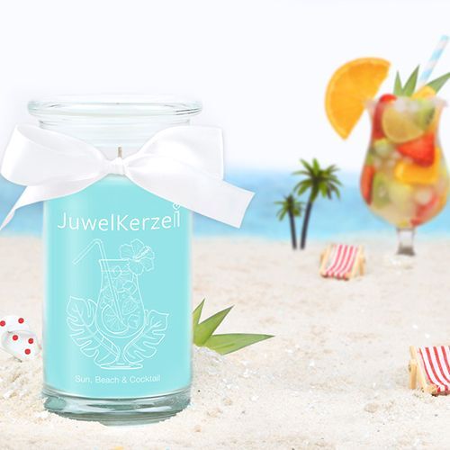 Sun-Beach-Cocktail-Juwelkerze-gross Sun, Beach & Cocktail (Armband) 380g