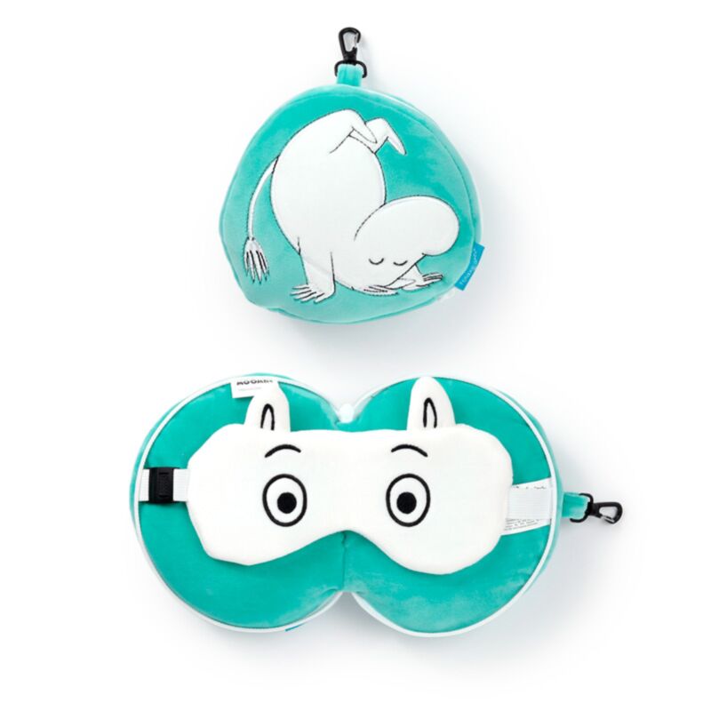 Relaxeazzz Moomin Mumin Plüsch Reisekissen & Schlafmaske Relaxeazzz Moomin Mumin Plüsch Reisekissen & Schlafmaske