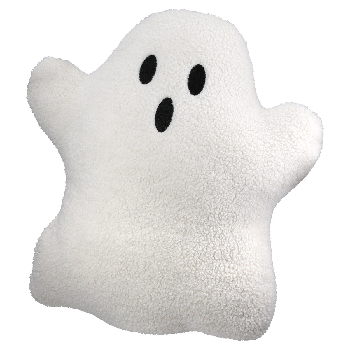 Kissen Geist Teddyfell weiß 37cm Stern, Kuscheltier, Fell, weiß, Stofftier