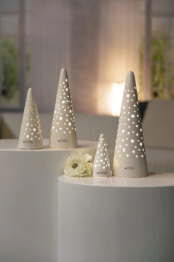 Losone-LED Lichtkegel Losone 24cm LED cremeweiß