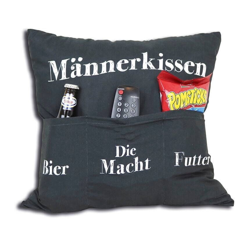 8801_01 Männerkissen mit 3 Einstecktaschen