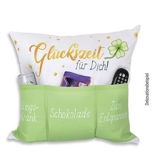 Sofahelden Glückskissen mit 3 Einstecktaschen