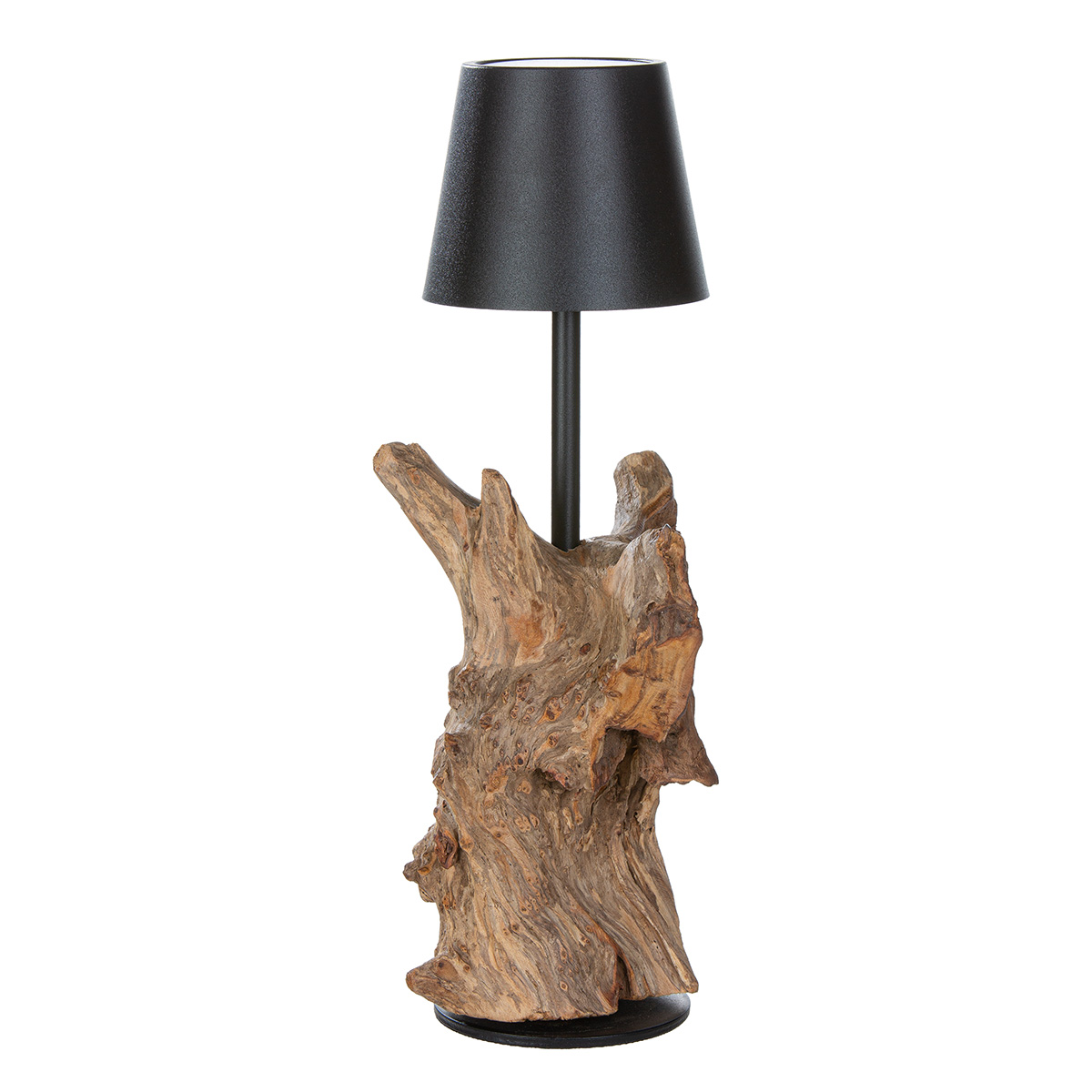 LED Tischleuchte USB Holz & Metall schwarz LED Tischleuchte USB Holz & Metall schwarz