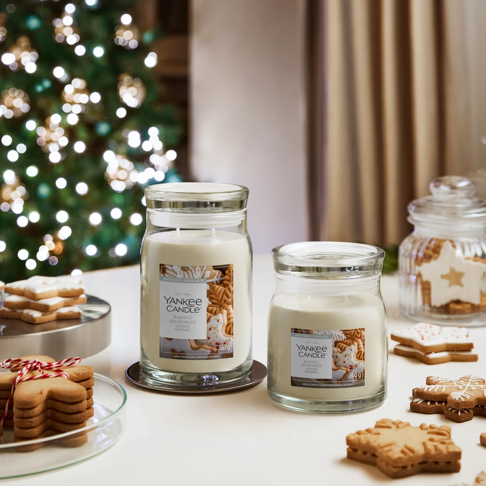 Baking Memories Signature Jar 567g 2-Docht Kalenderkerze, Votivkerze, Duftkerze, Glasbehälter, Weihnachtsdeko