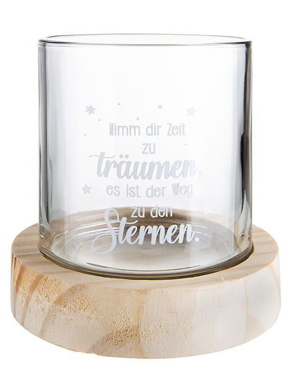 Windlicht Weisheit 11,5cm Variante 2