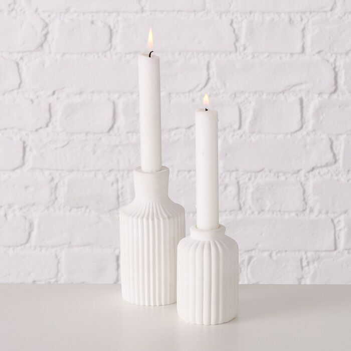 Kerzenleuchter Jynga 14cm weiß