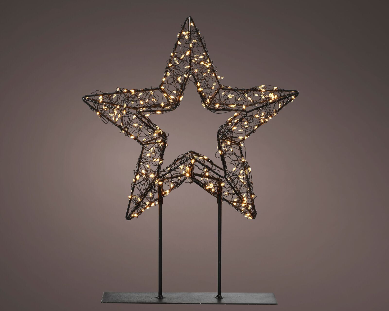 LED-Dekoobjekt 300LED ✨ Metall-Stern 🖤 schwarz