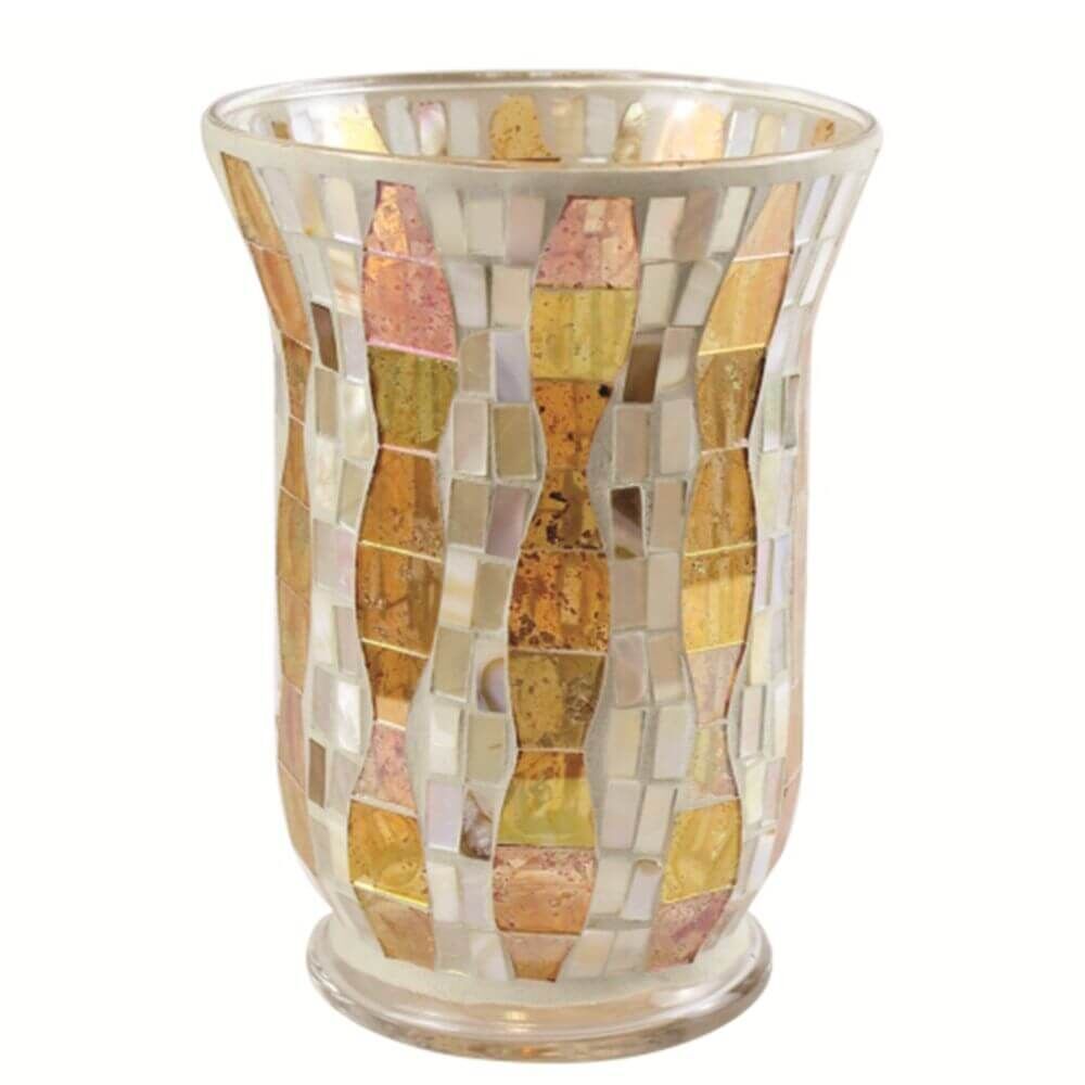 Gold Wave Mosaic Jar Holder von Yankee Candle