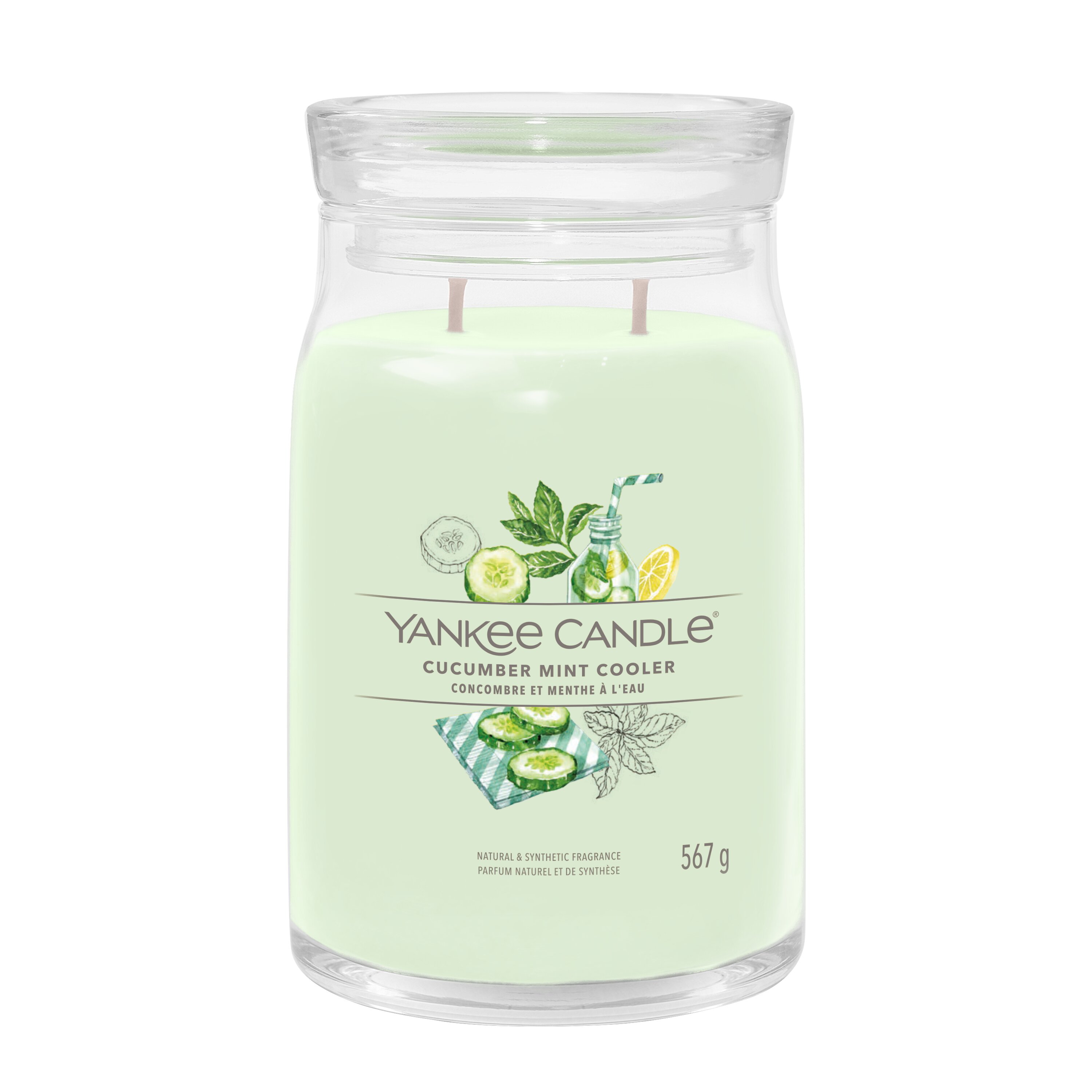 Cucumber Mint Cooler Signature Large Jar 567g 2-Docht