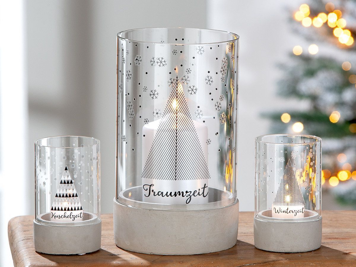 Zement Windlicht Kuschelzeit 25,5cm