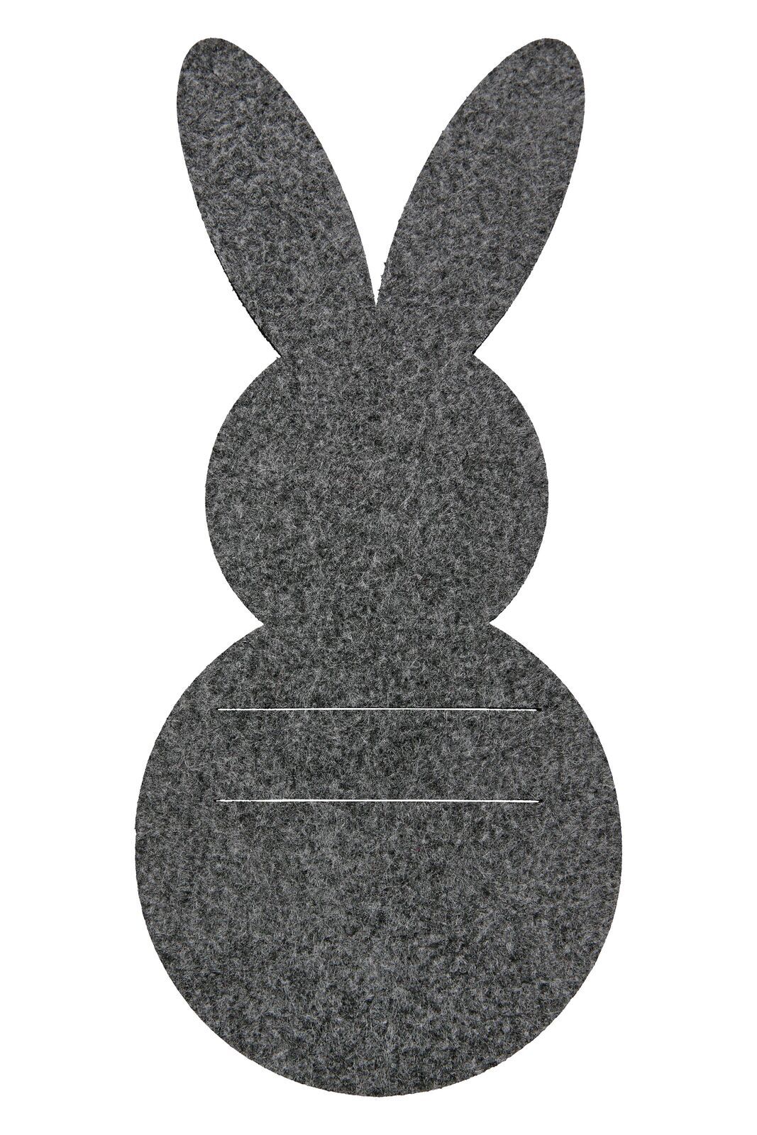 Bestecktasche Hase Filz dunkelgrau Bestecktasche Hase Filz dunkelgrau
