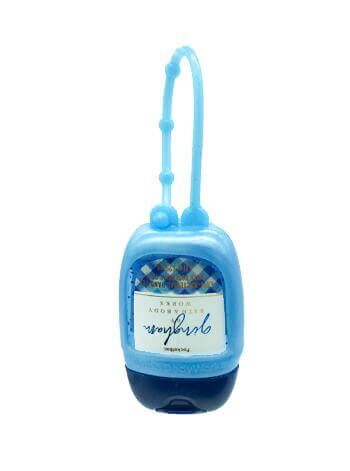Anhänger für Hand-Desinfektionsgel - Blue Pearl mit Rückseite