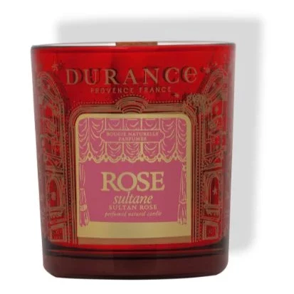 Rose, Duftkerze, Sultan-Rose, Rotes Glas, Sojawachs