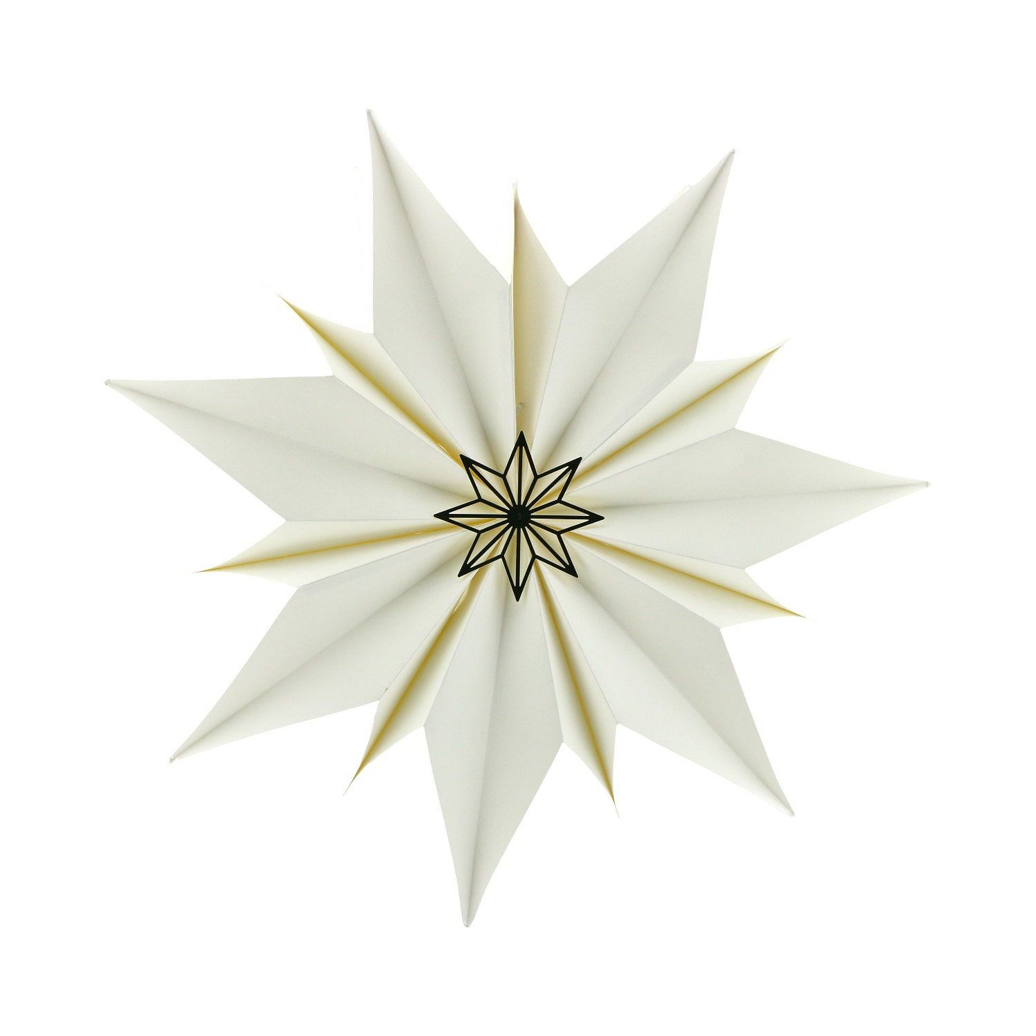 Papierstern, Sterneornament, Origami-Stern, weißer Stern, Dekorationsstern