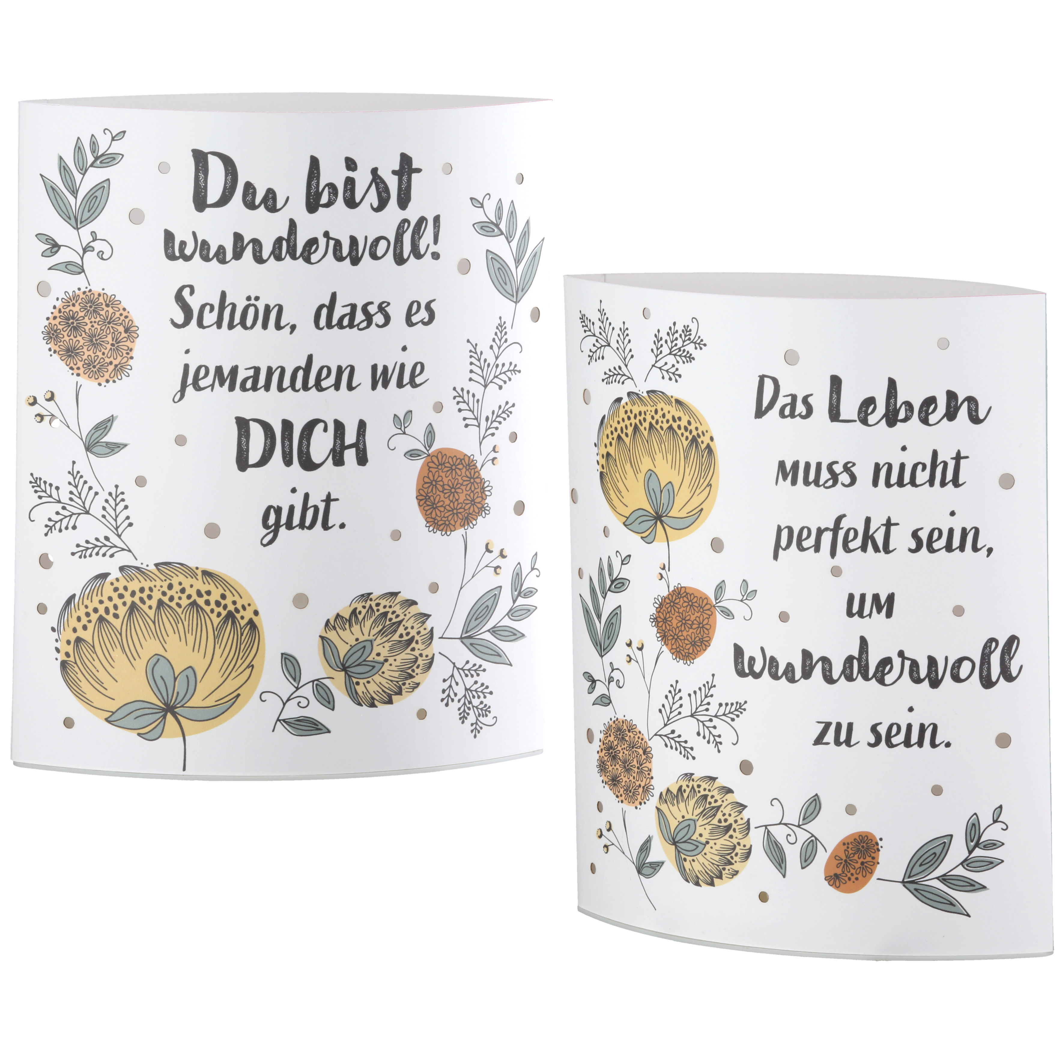 Dekoleuchte Bauerngarten LED Papier Du bist Dekoleuchte Bauerngarten LED Papier Du bist