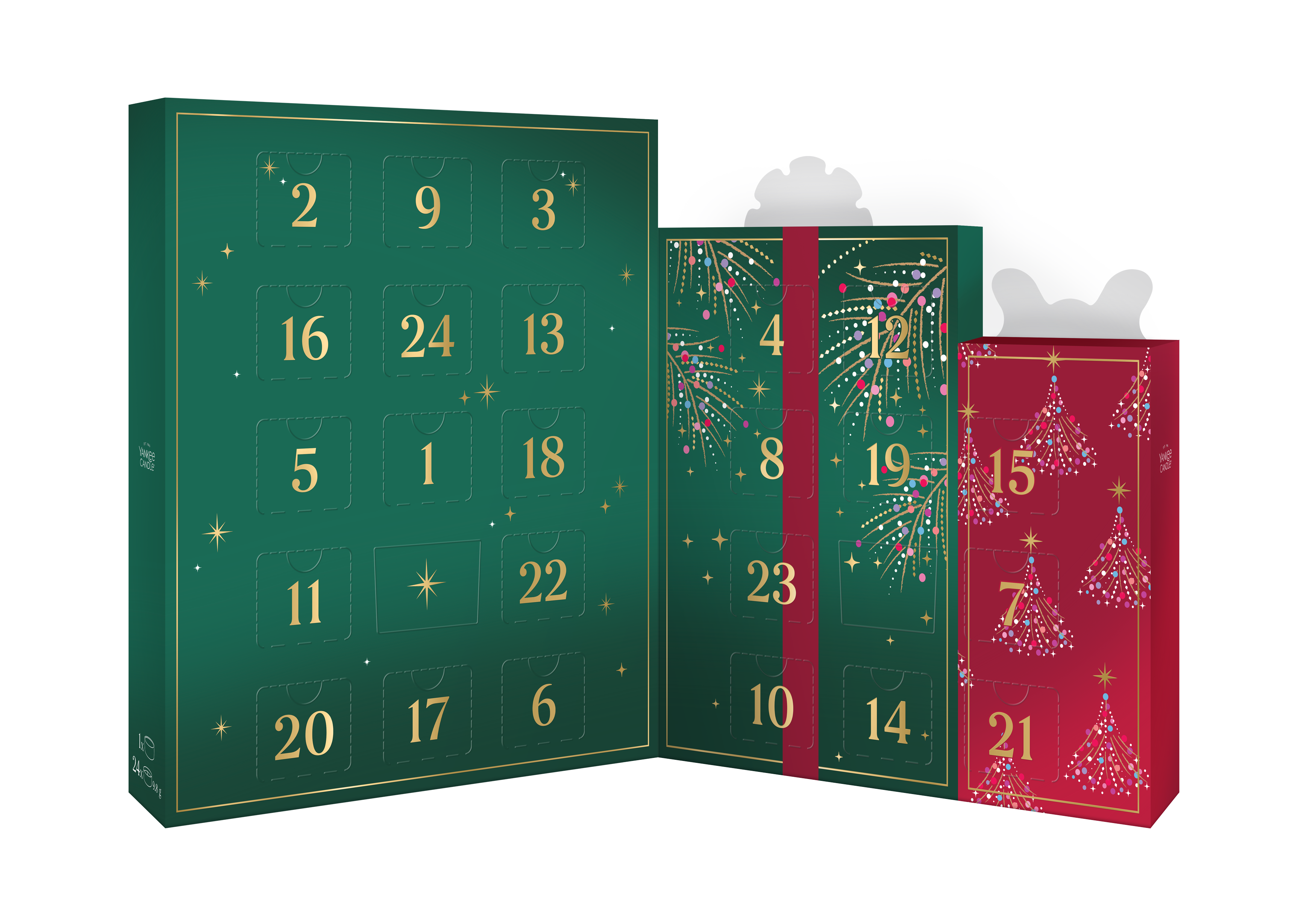 Adventskalender 24 Days of Fragrance Weihnachten 2026 adventskalender, geschenkset, adventskalender-box, weihnachtskalender, feierrot-rot-gruen
