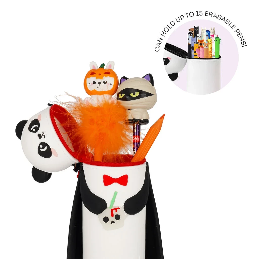 Panda-Stiftetui, Katzenfigur, Halloween-Dekostift, Puppenfigur, Stifthalter