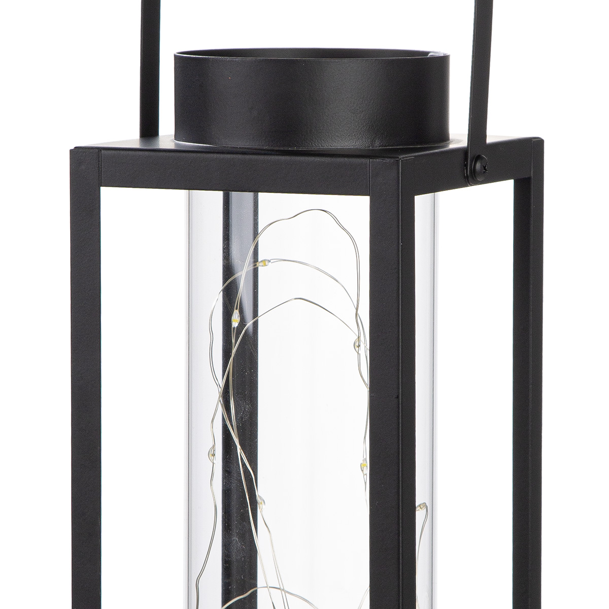 LED Windlicht Luna schwarz 40cm