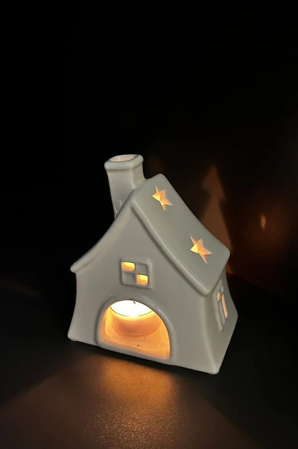 Teelichthaus Oliveto breit cremeweiß Teelichthaus Oliveto breit cremeweiß