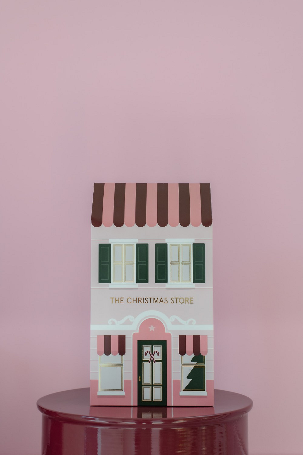 House Candy Geschenkverpackung 17x31cm Christmas store, gift box, pink storefront, papierkarte, dekorative verpackung