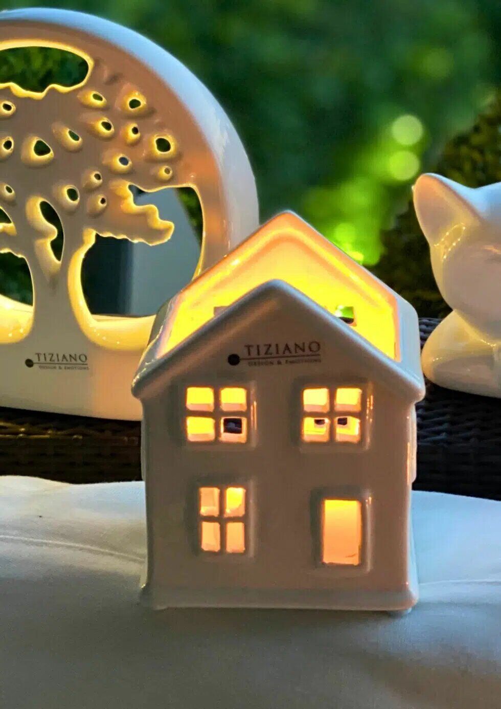 Teelicht Haus Skade cremeweiß 9cm