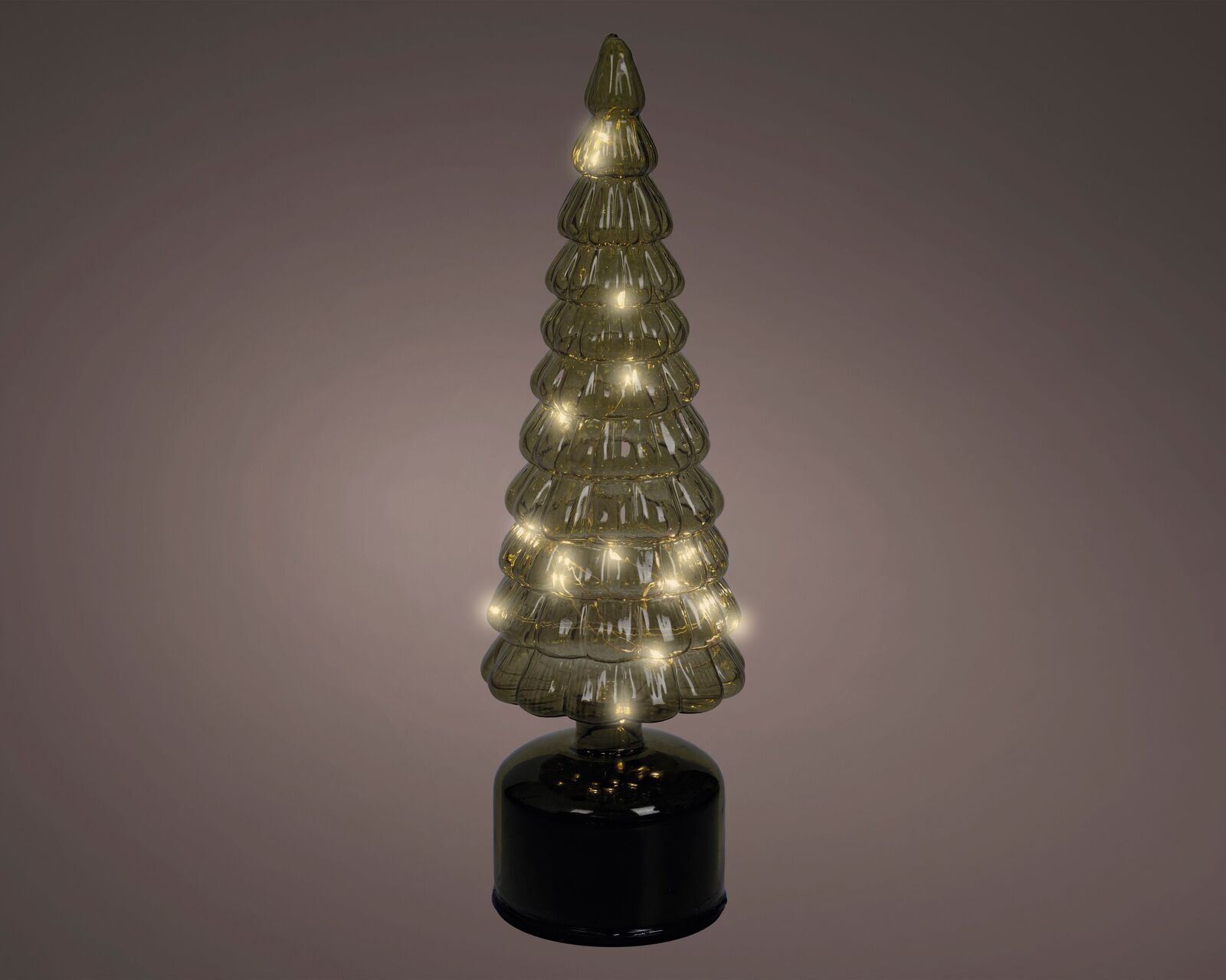Dekoobjekt Weihnachtsbaum Glas LED 37cm Grün Weihnachten, Weihnachtsdekorationen, Festival