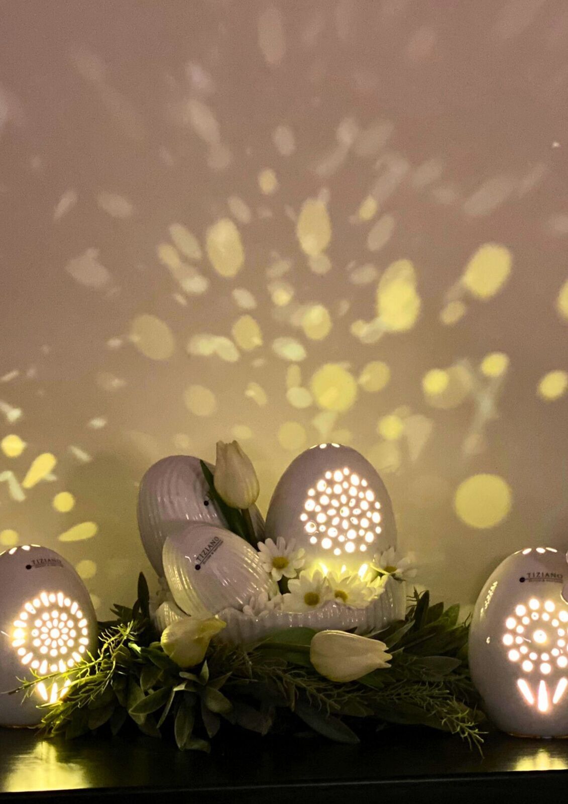 Dekoei Mariola Blume 12cm LED cremeweiß Blume, Blumen-Arrangement, Pflanze, Beleuchtung