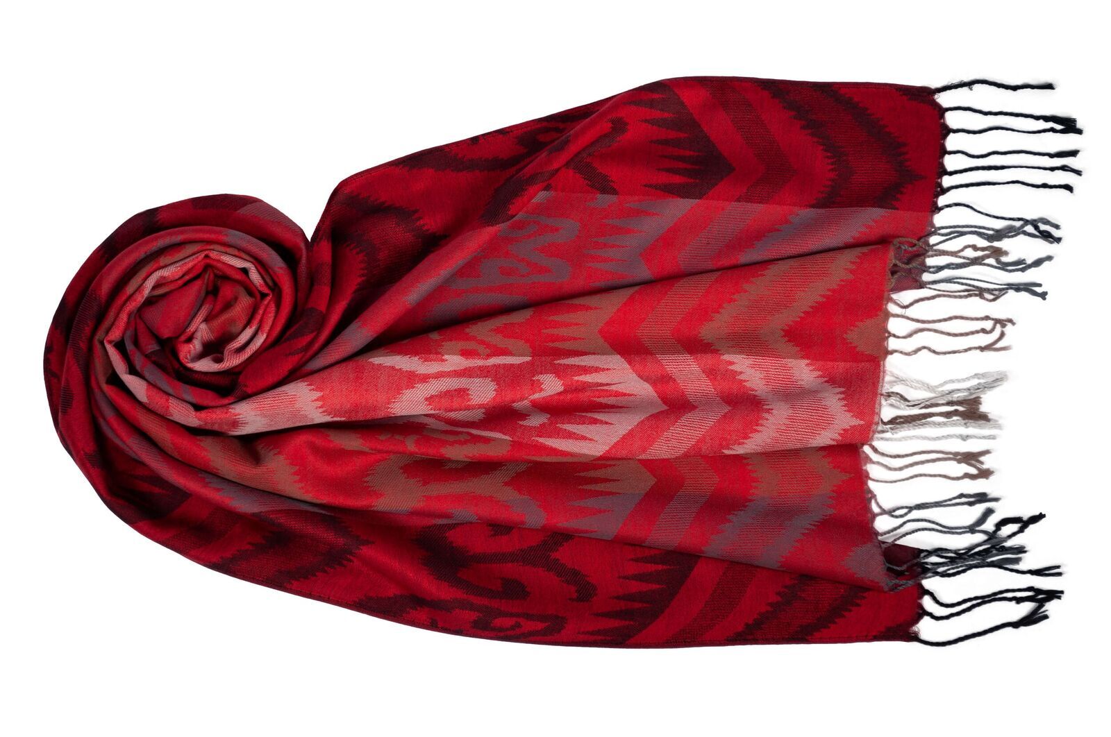 Jacquard Schal Niya rot 100