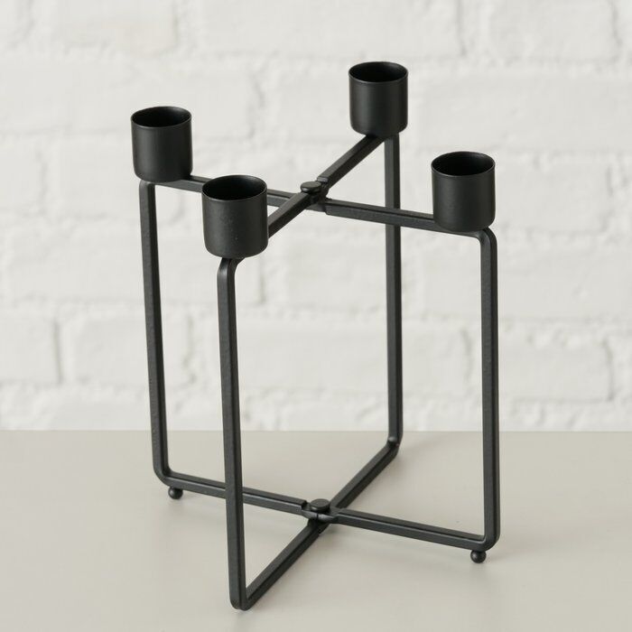 Kerzenleuchter Karos schwarz