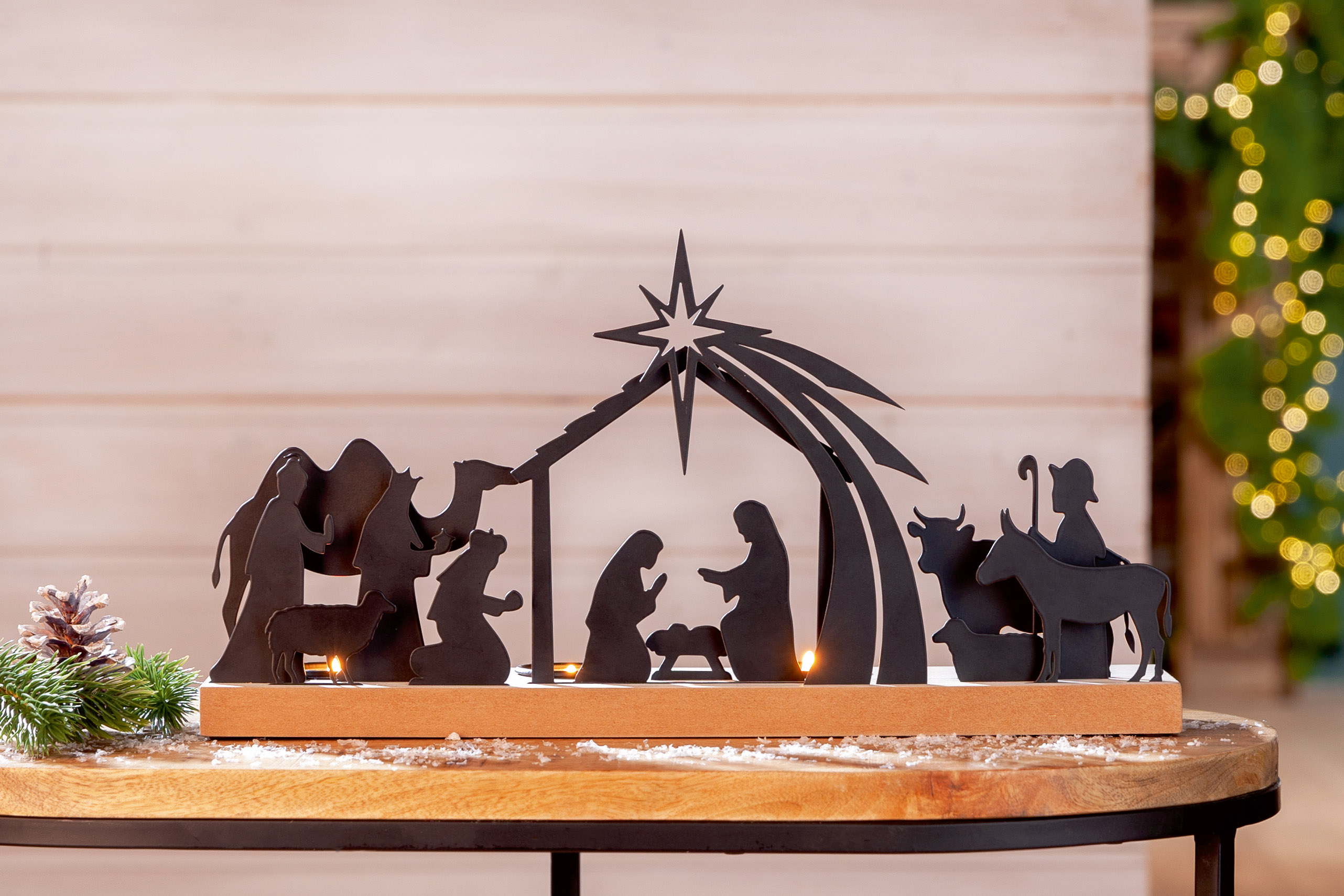 Adventsleuchter Krippe Weihnachtsmotiv Adventsleuchter Krippe Weihnachtsmotiv