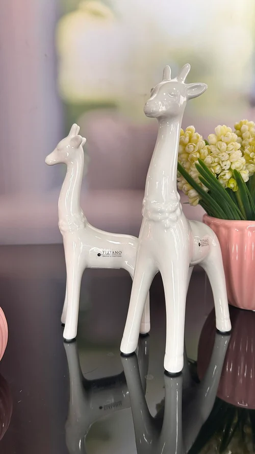 Deko Giraffe Giulia cremeweiß 30cm
