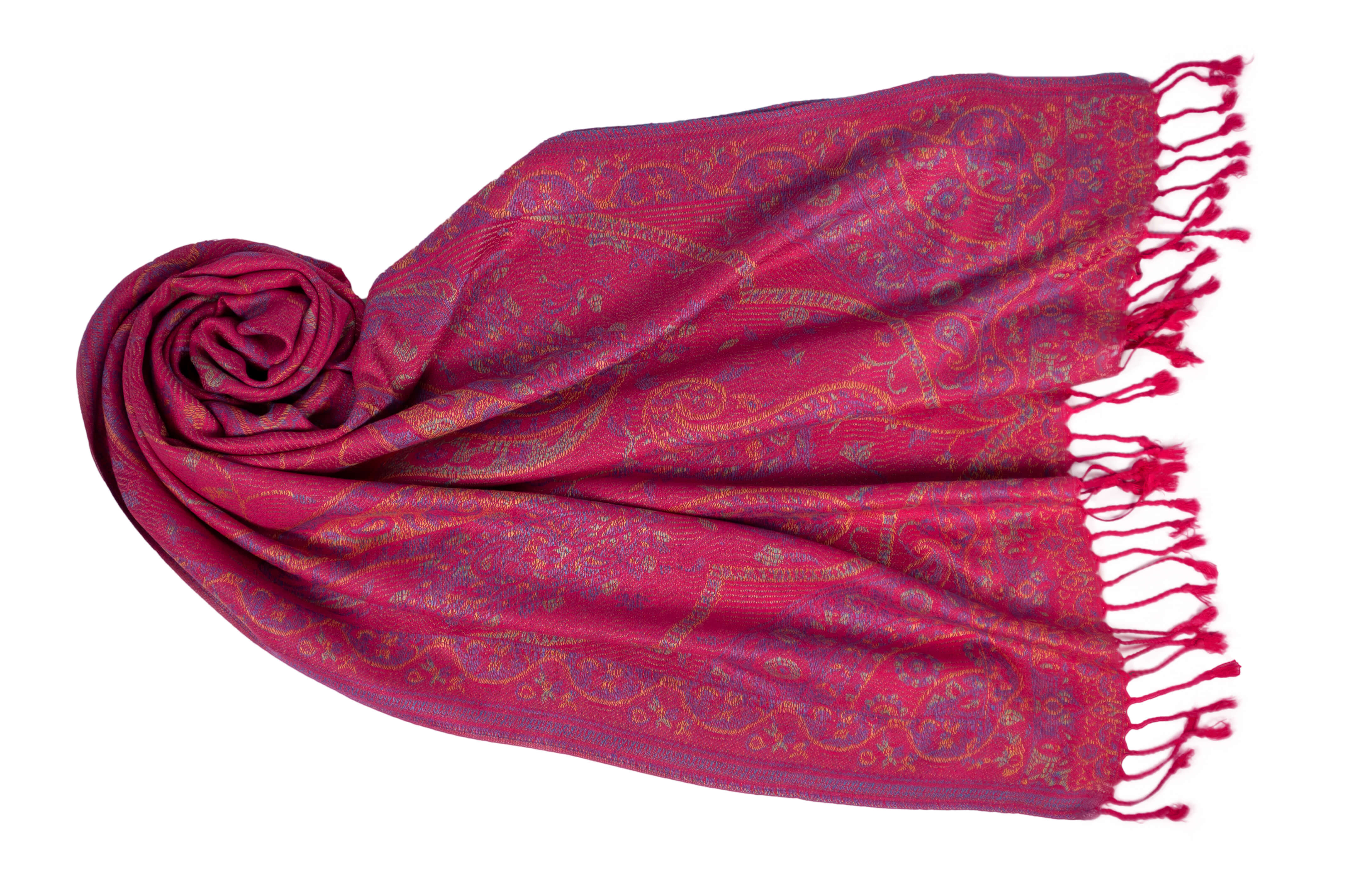 Jacquard Schal Darya himbeer 138