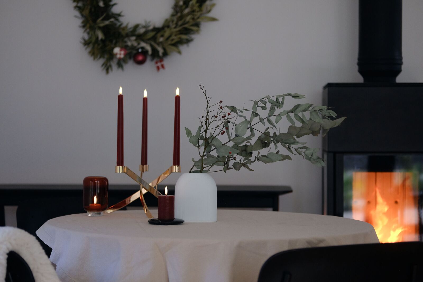 Uyuni LED Tafelkerze 25cm Carmine Red 2 Stück