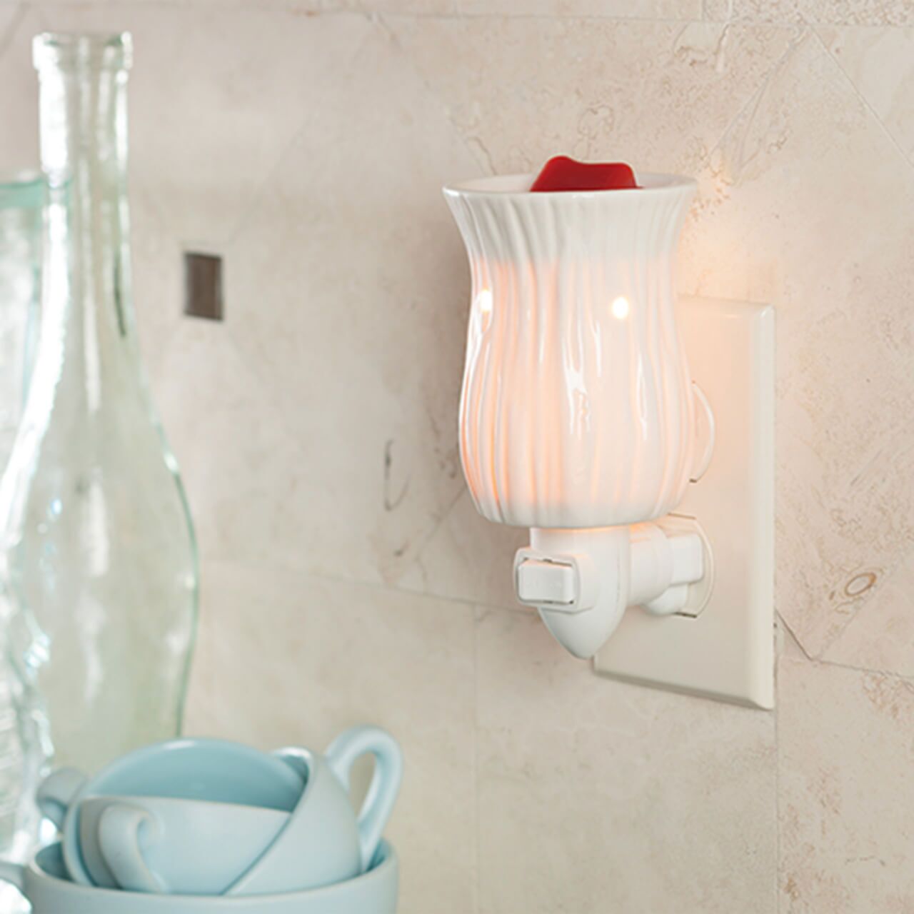 Willow Duftlampe für die Steckdose weiß