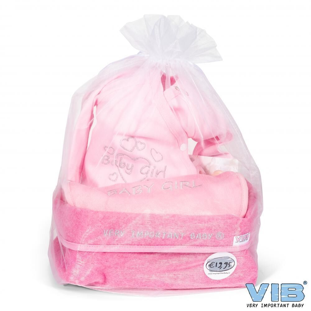 madchenbox4 Geschenkpaket für Babys rosa 3-teilig